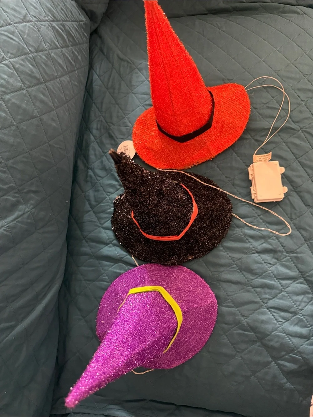 Kids Glitter Witch Hat Party Pack - Red, Black & Purple